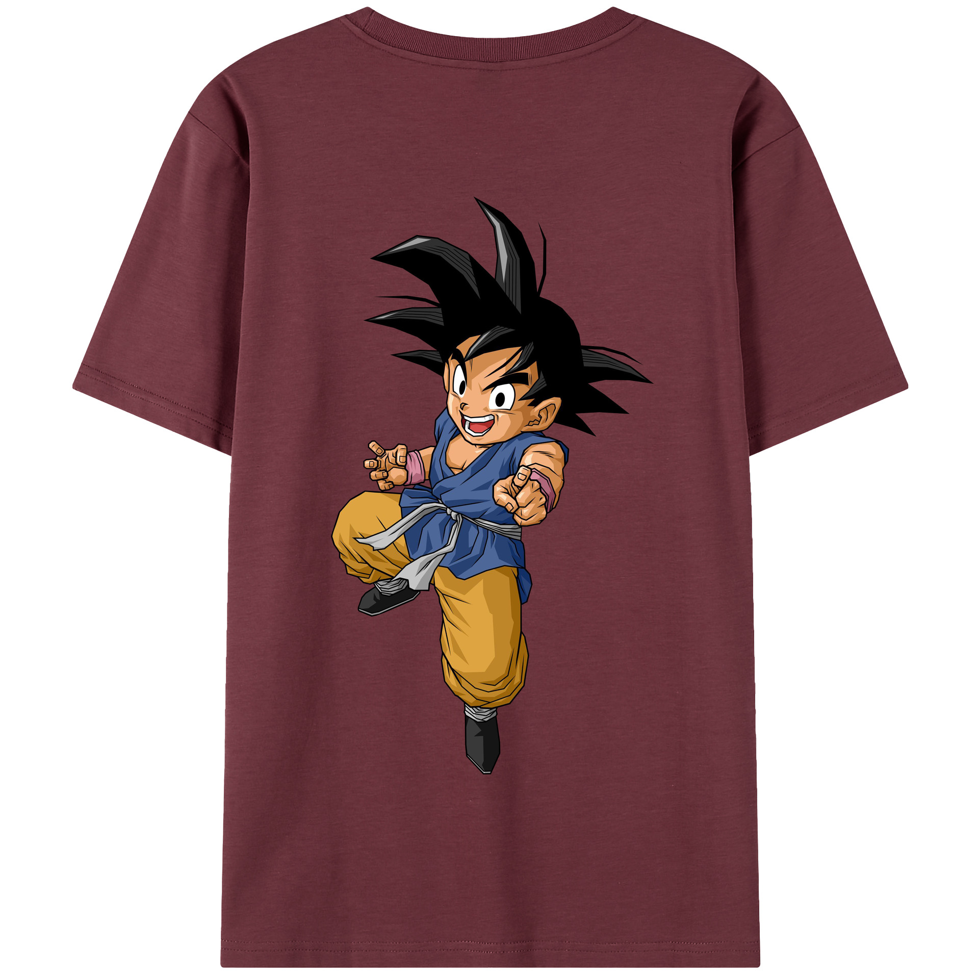 （画像用） ドラゴンボール 孫悟空（そん ごくう）Son Goku カカロット DRAGON BALL Kakarotto 綿100％半袖Tシャツ（背面プリント）
